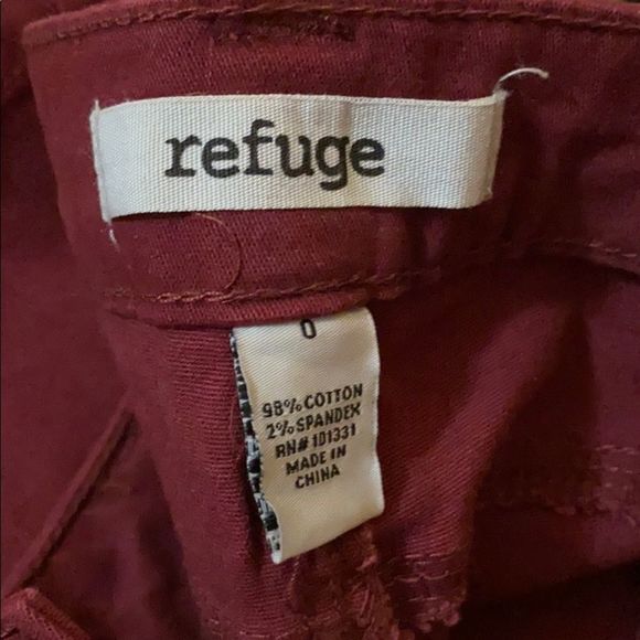 •REFUGE•NWOT BURGUNDY HIGH WAISTED SKINNY PANT SIZE 0 - Picture 4 of 4
